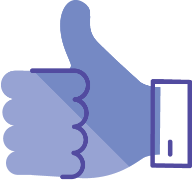 Graphic of thumbs up